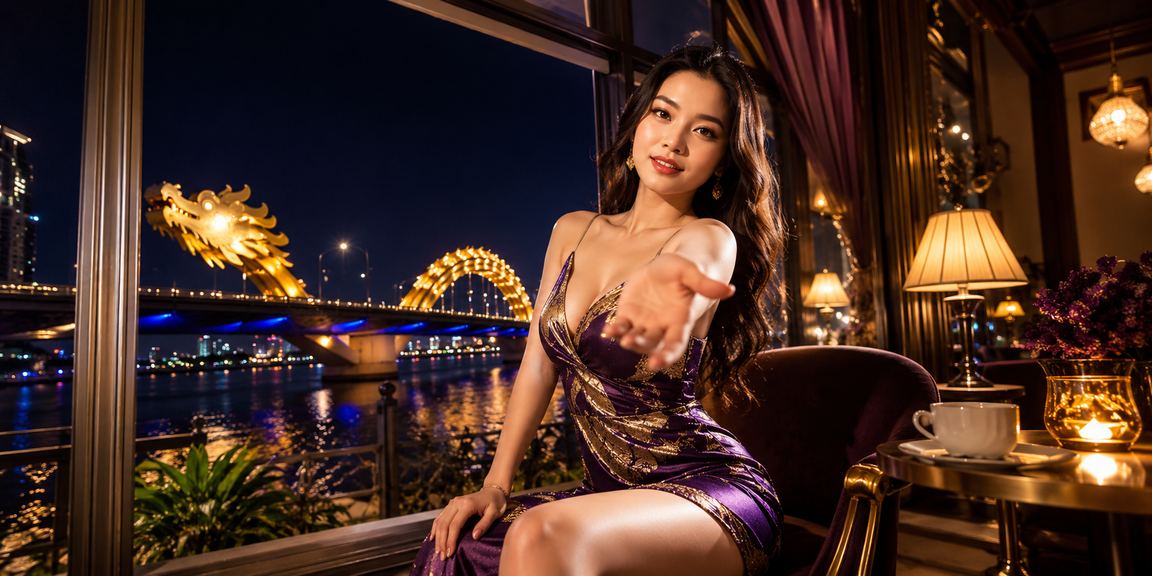Người chơi nhận thưởng hoàn trả tại quán cà phê Đà Nẵng trong buổi chiều tối