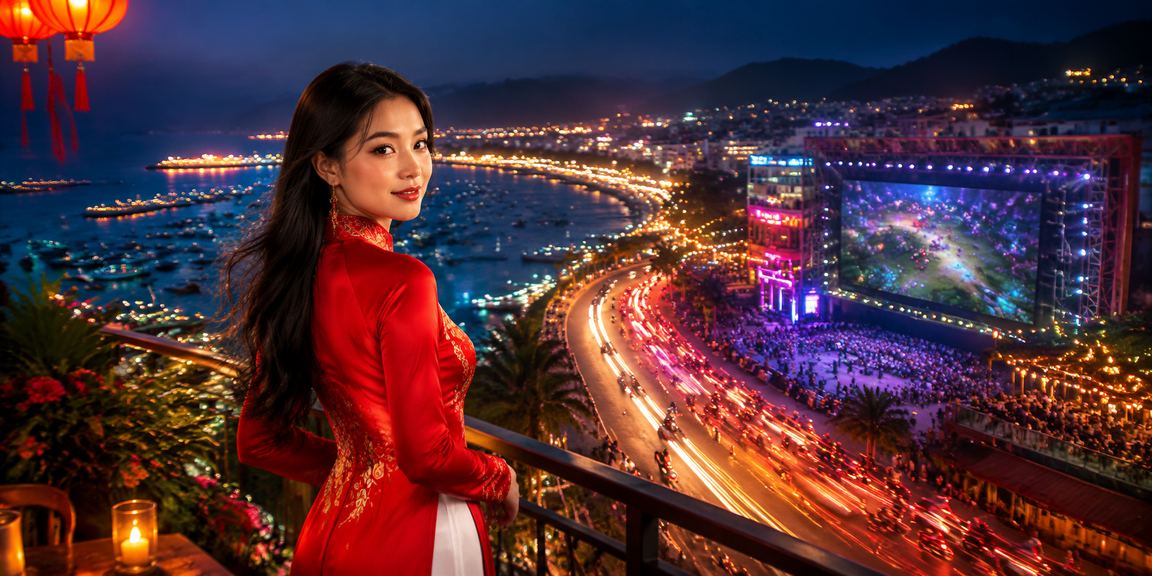 Người chơi đặt cược esports tại Vũng Tàu qua điện thoại với trang phục áo dài truyền thống